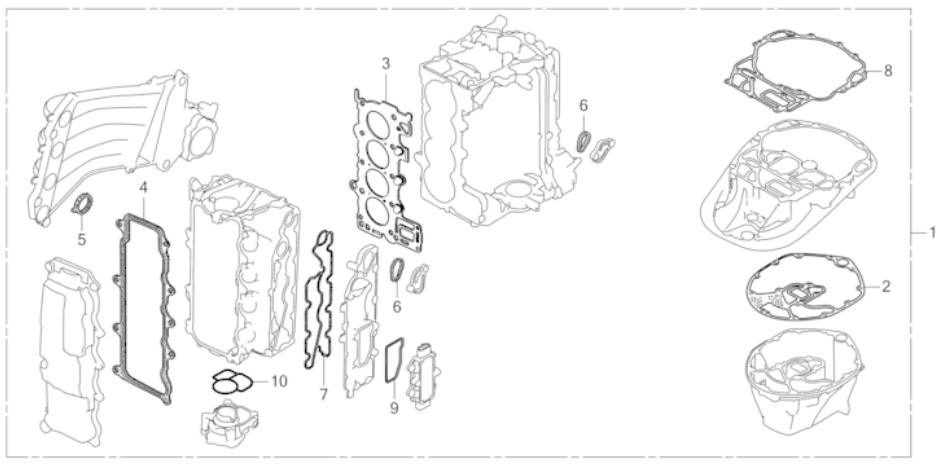 Honda Packningssats (BF75D/80A/90D/100A)