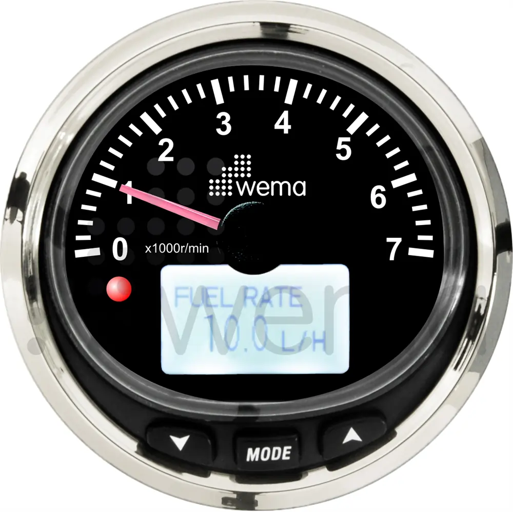 Wema Silverline Varvr�knare 7000 rpm NMEA2000 (Svart)