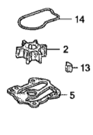 Impellersats Honda 06192-ZV5-003