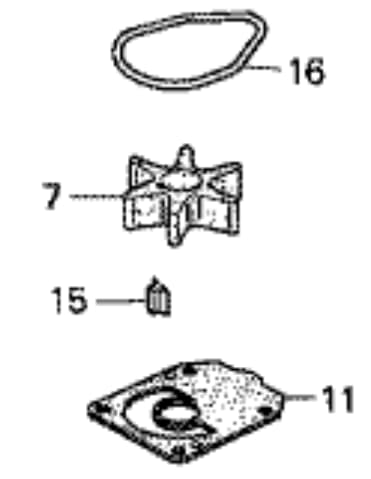 Impellersats Honda 06192-ZY3-000