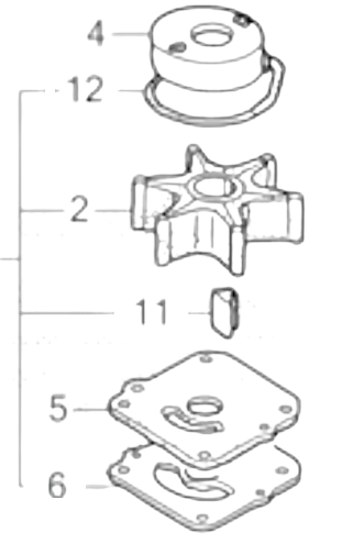 Impellersats Honda 06192-ZY9-H00
