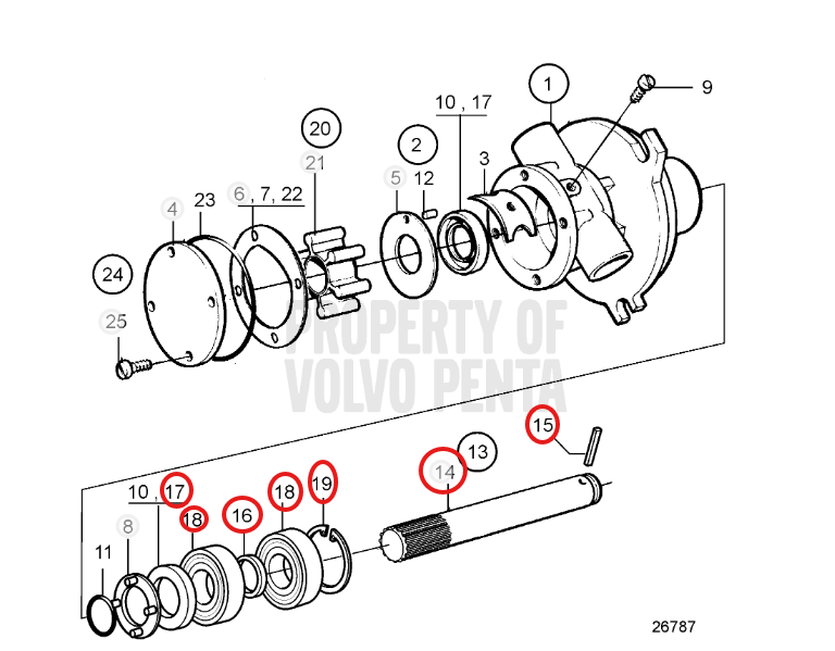 21951431 Volvo Penta Shaft Kit 2003