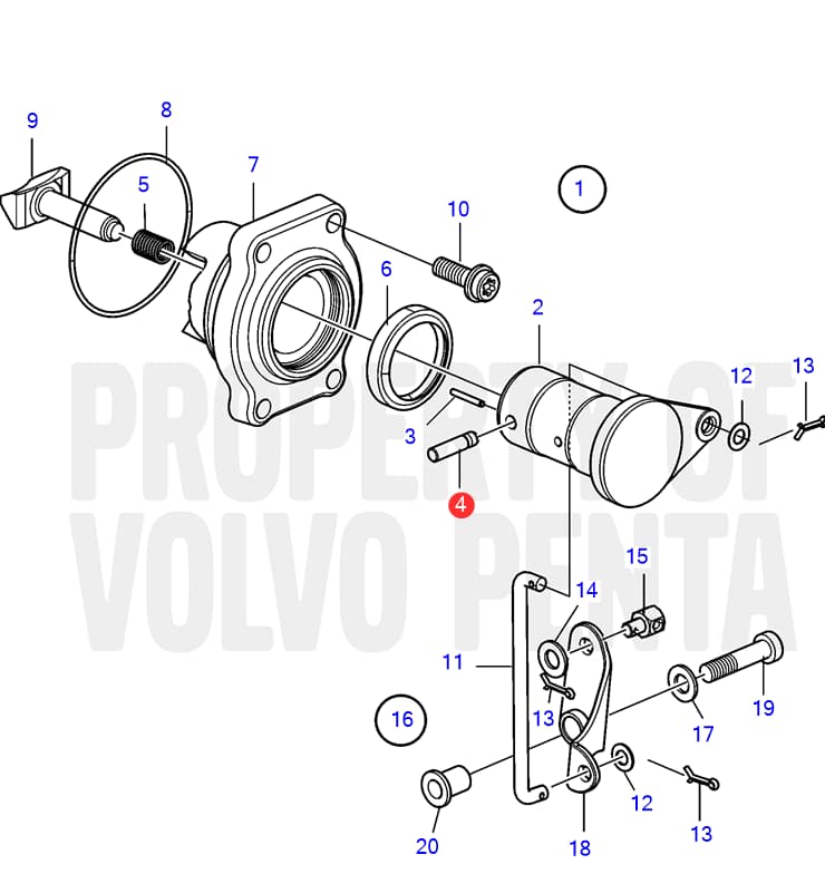 3862867 Volvo Penta Pinne
