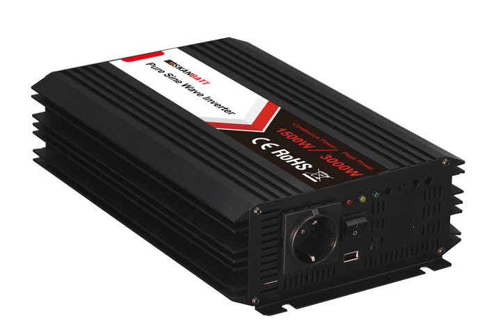 12V 1500W Ren Sinus Vxelriktare (3000W) med Trdls Fjrrkontroll