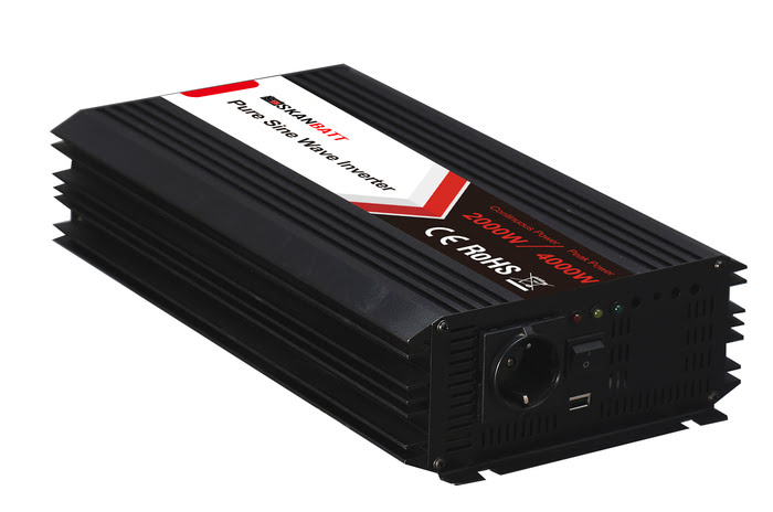 24V 2000W Ren Sinus Vxelriktare (4000W) med Trdls Fjrrkontroll