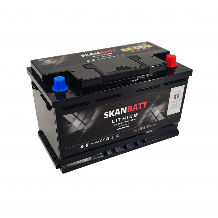 SKANBATT Lithium PowerStart 12V 60Ah  Bluetooth