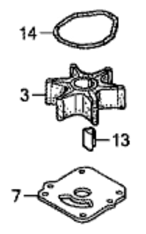 Impellersats Honda 06192-ZW1-000