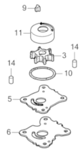 Impellersats Honda 06192-ZW9-A31